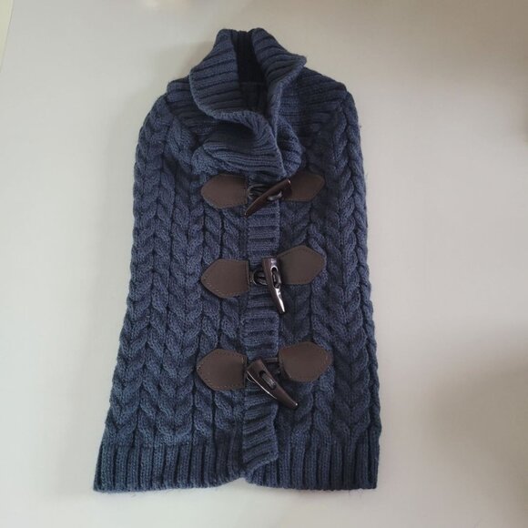 Small Dog‎ Sweater Knit Size Medium Puppy Canine Pet Animal Blue Old Man Dapper - Picture 11 of 11